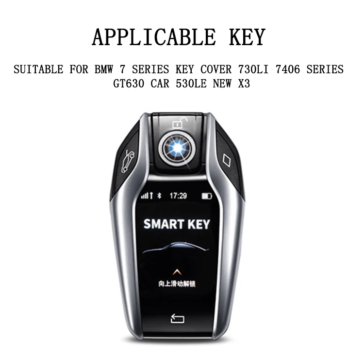 Роскошный чехол для автомобильного ключа из натуральной кожи со светодиодный