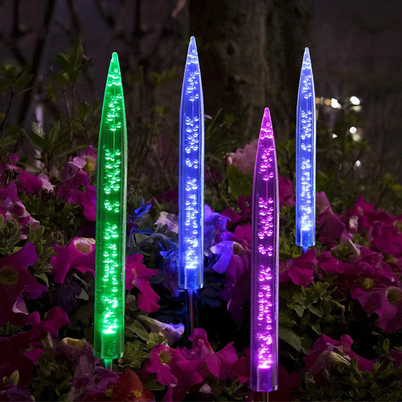 

Solar light outdoors LED acrylic stick lawn lamp waterproof garden courtyard park path corridor lawn decorative lighting 1/2 pcs