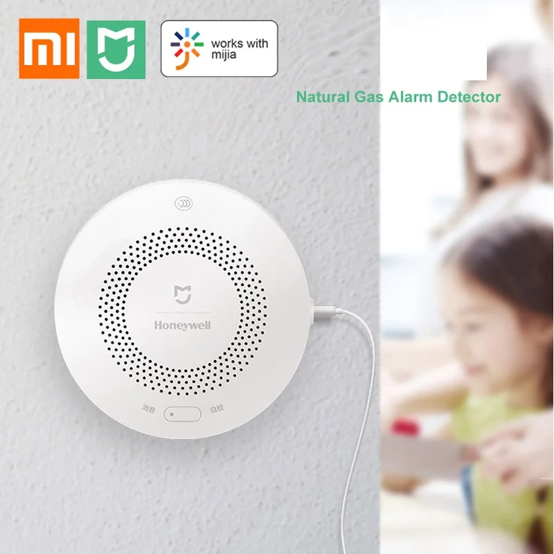 xiaomi smart smoke detector fire natural gas alarm sensor work with mijia gateway 3 app real time alarm application control free global shipping