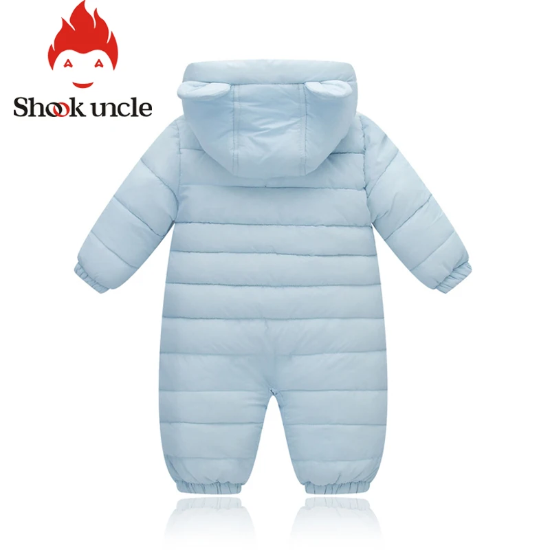 Детские комбинезоны с капюшоном Детский Зимний толстый хлопковый костюм для