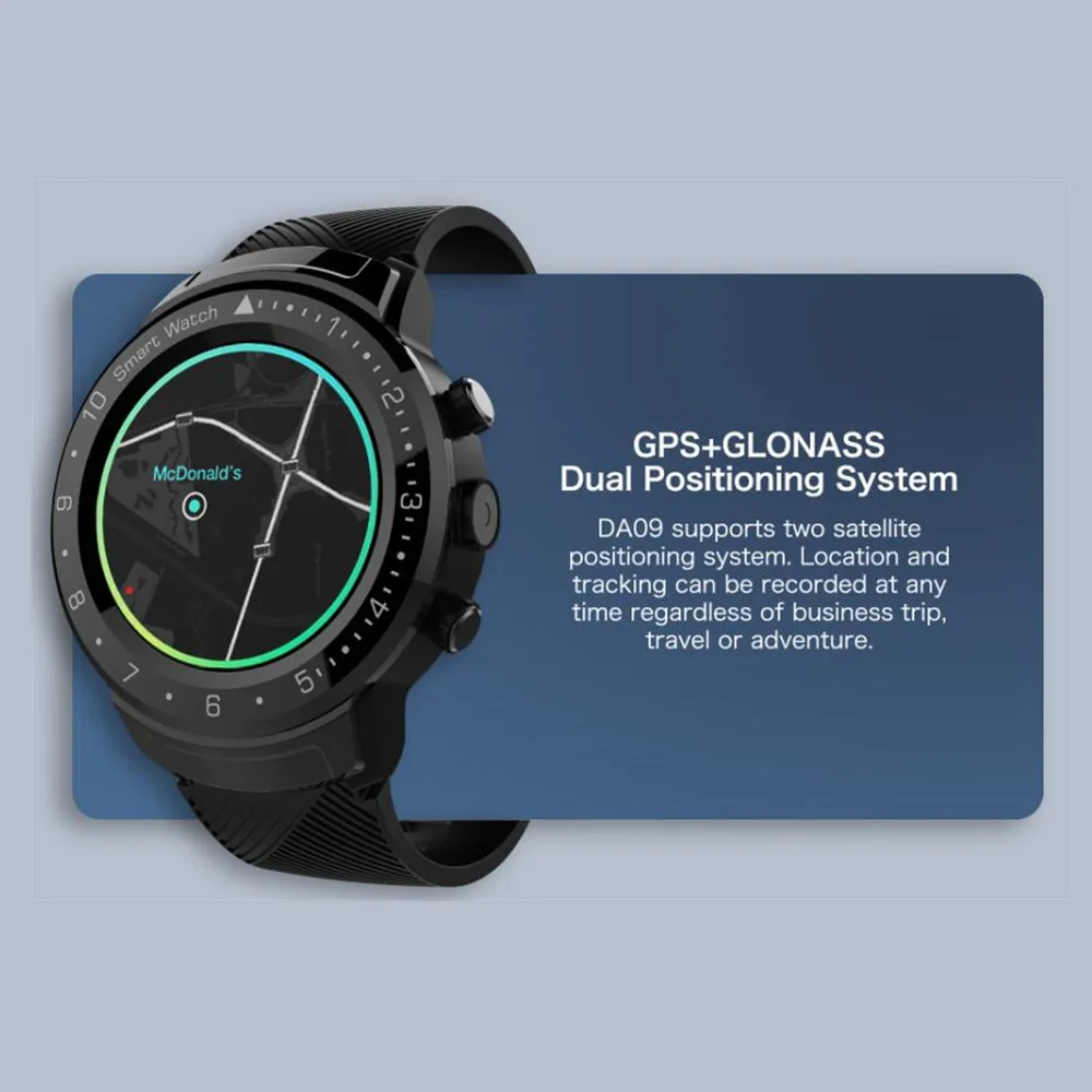 Смарт часы DA09 Android phone 3 ГБ 32 умные ip67 водонепроницаемые с 4G SIM MP3/mp4 плеером gps