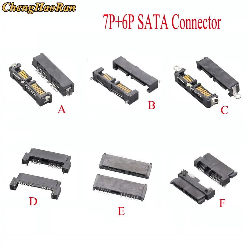 Разъем SATA ChengHaoRan 7 p + 6p 13pin 13p 6 pin mlae/female для жесткого диска HDD | Строительство и