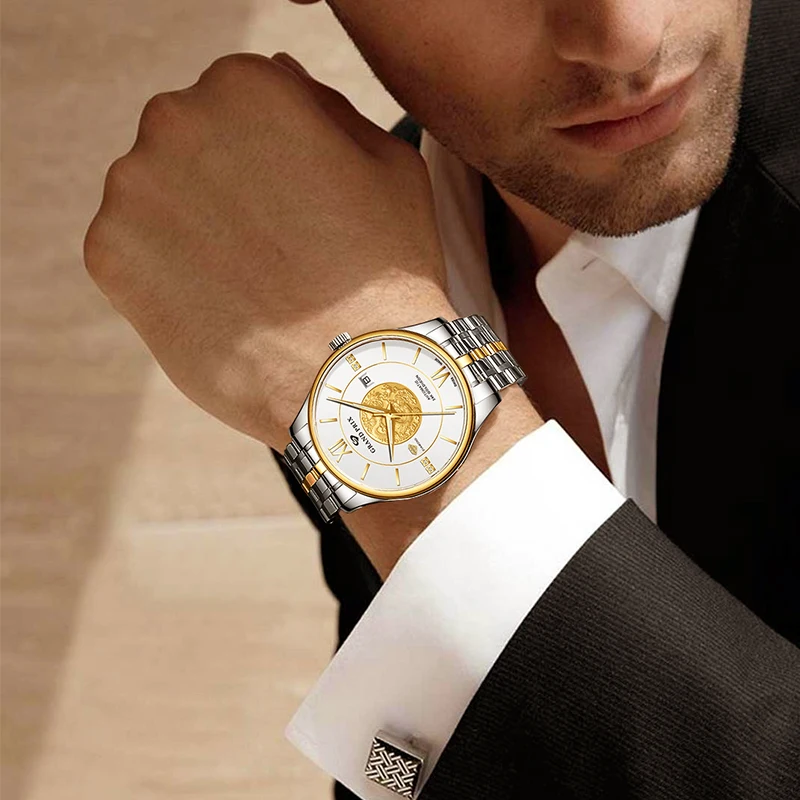 Часы наручные механические для мужчин и женщин водонепроницаемые с