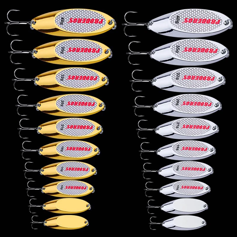 PRO BEROS 10 шт. топ Металлическая Ложка приманка Рыболовная Снасть 3g-60g 12 различных