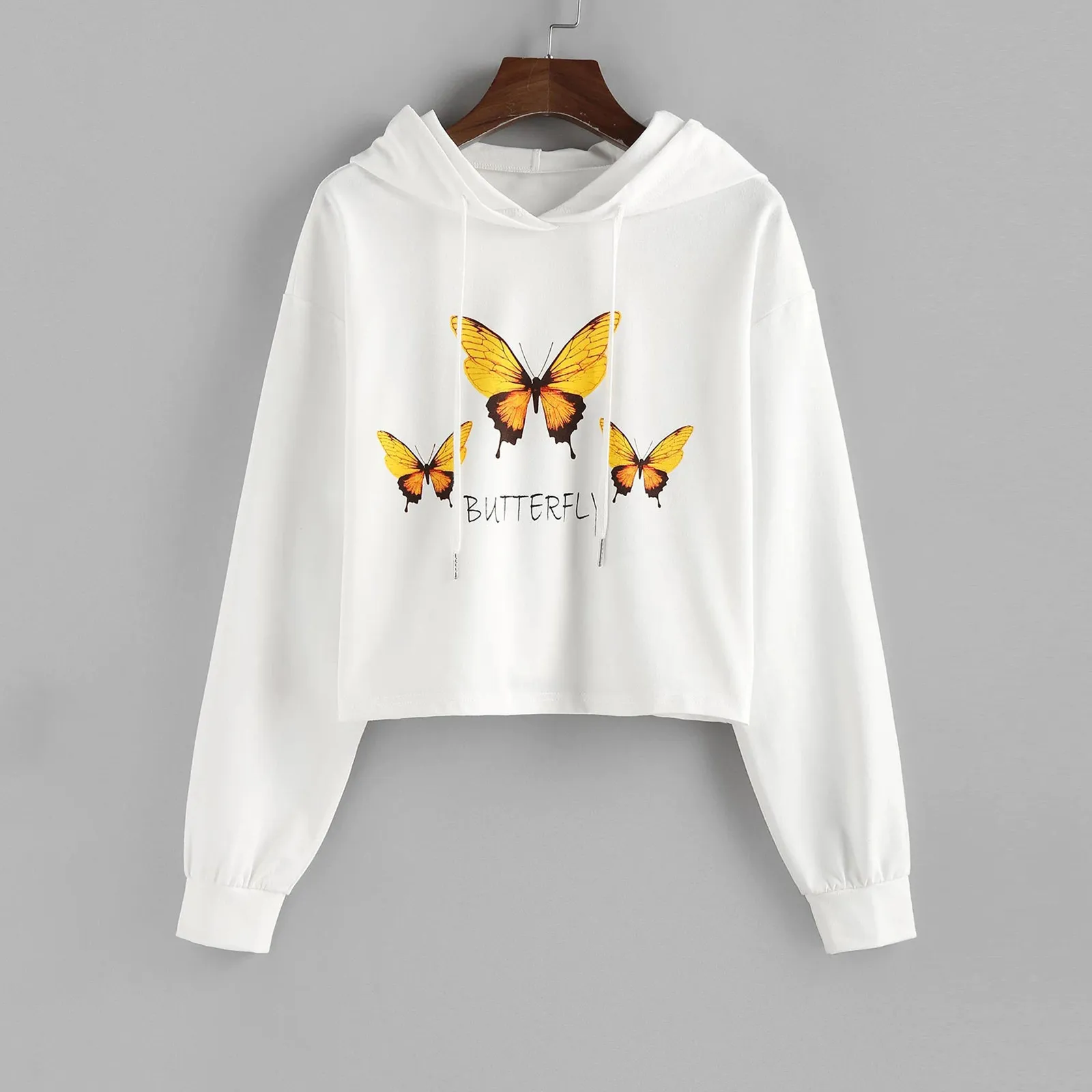 New Sweatshirts Women Casual Women Solid Color Long Sleeve Loose Drawstring Hoodie Sports Top Pullover Clothes Sweatshirt 2021
