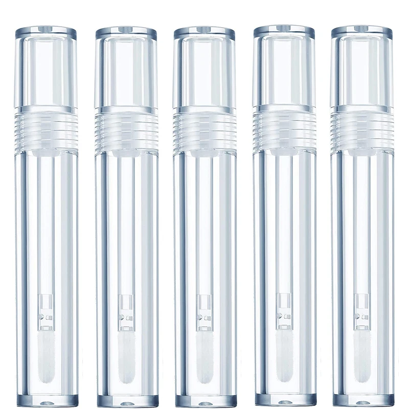 

5ml Lip Gloss Tube Empty Clear Lip Balm Bottle Refillable Eyelash Growth Liquid Cosmetic Containers Lipstick Container 10pcs