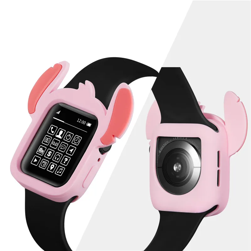 Силиконовый чехол с мультяшным рисунком для apple watch 5 4 защита моделей аниме iWatch 44 40