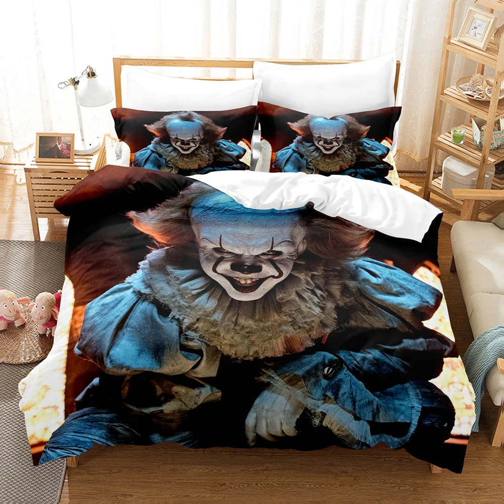 

Anime Joker Duvet Cover Cartoon Bedding Sets Clown Cosplay Bed Set 2/3 Pcs Quilt Comforter Covers Home Textiles US/Europe/UK Siz