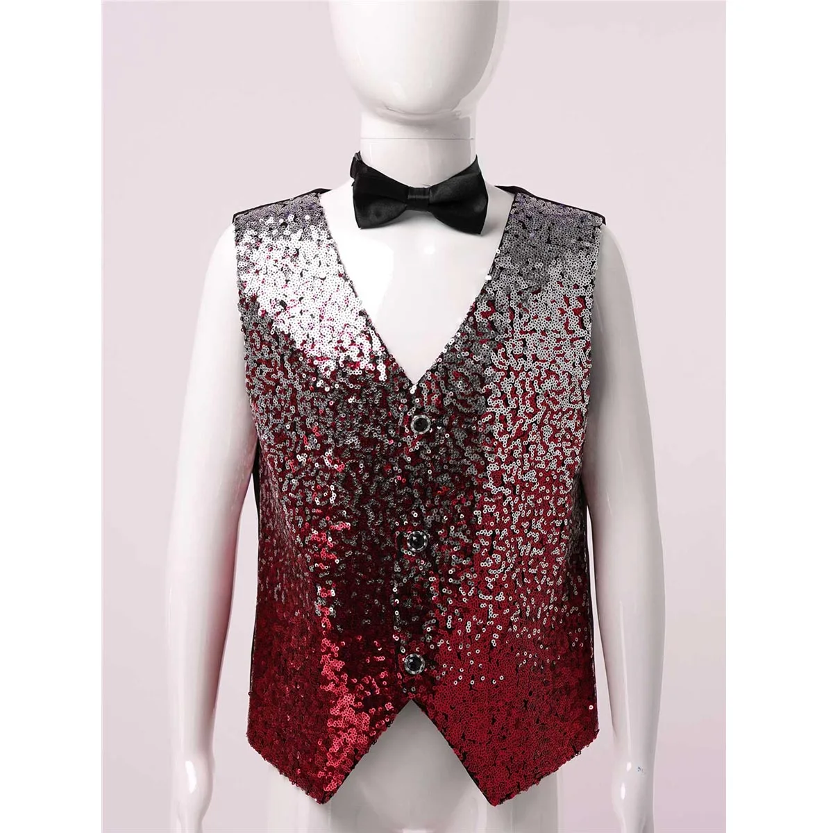 Детский жилет с блестками и градиентом бантом детская одежда для выступлений