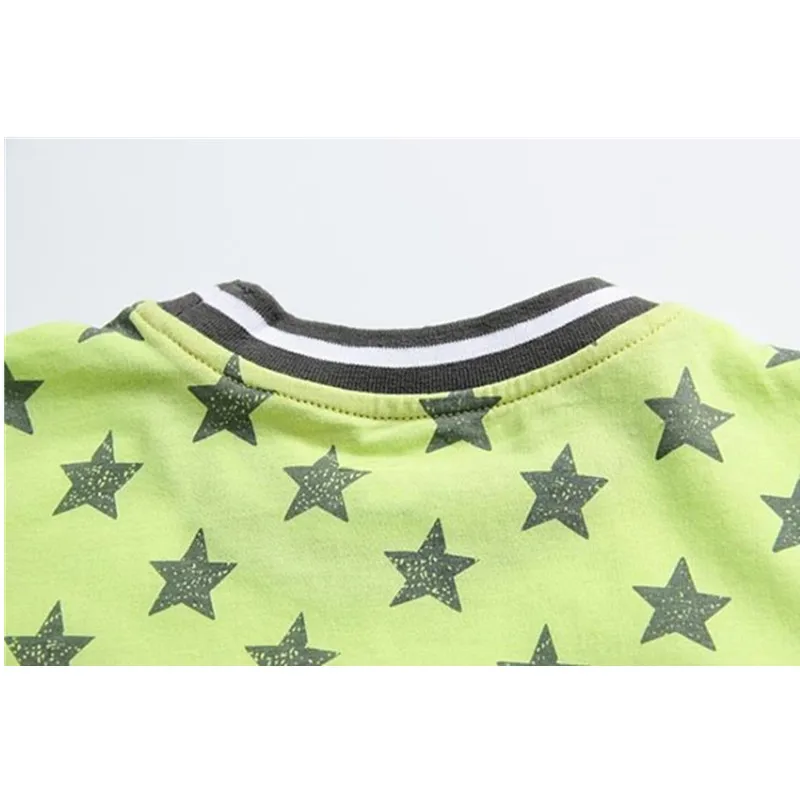 Летняя футболка для маленьких мальчиков Забавные топы с аппликацией лица