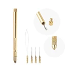 Алюминий вентиляции держатель и вышивка крестом иглы комплект держатель + иглы для затягивания петля для нити + 3 знака после Вязание иглы