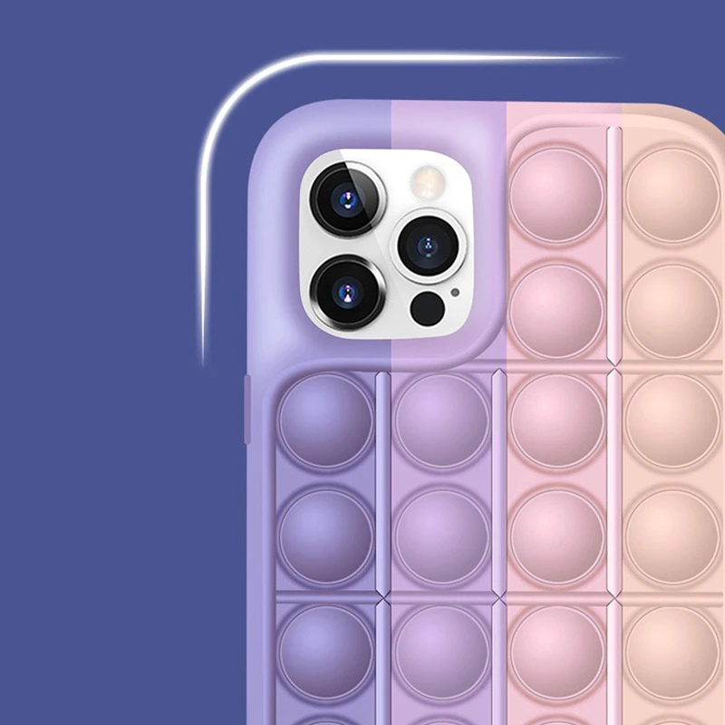 Funda de tel&eacute;fono para IPhone, carcasa de silicona para aliviar la ansiedad y el estr&eacute;s, para modelos 12, 11 Pro, XR, XS, Max y Huawei-2
