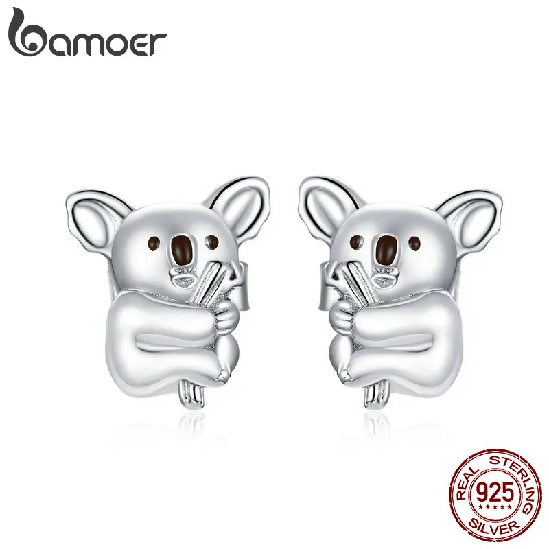 Bamoer Стерлинговое Серебро 925 пробы ювелирное изделие подарок с милым Koala CZ