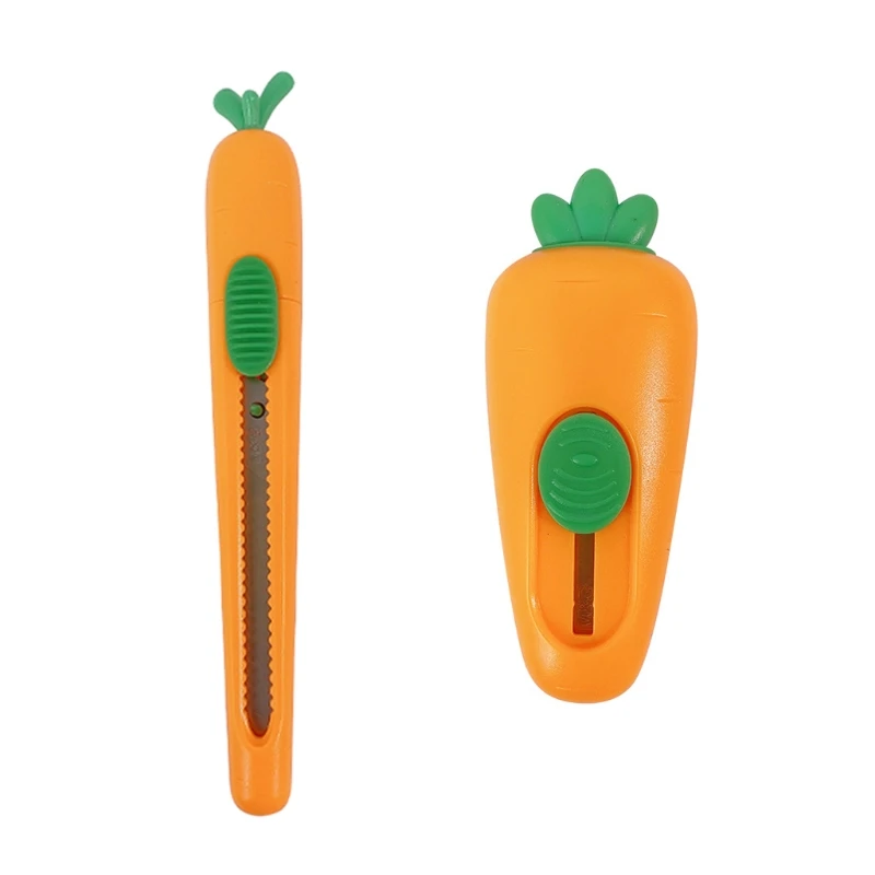 

2022 NewMini Carrot-shaped Package Opener Retractable Letter Opener Envelope Slitters Handle Paper Cutter for Office Home