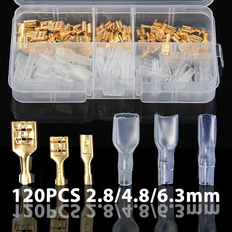 Обжимные клеммы мама 120 шт. изолированные Уплотнители для электрических проводов