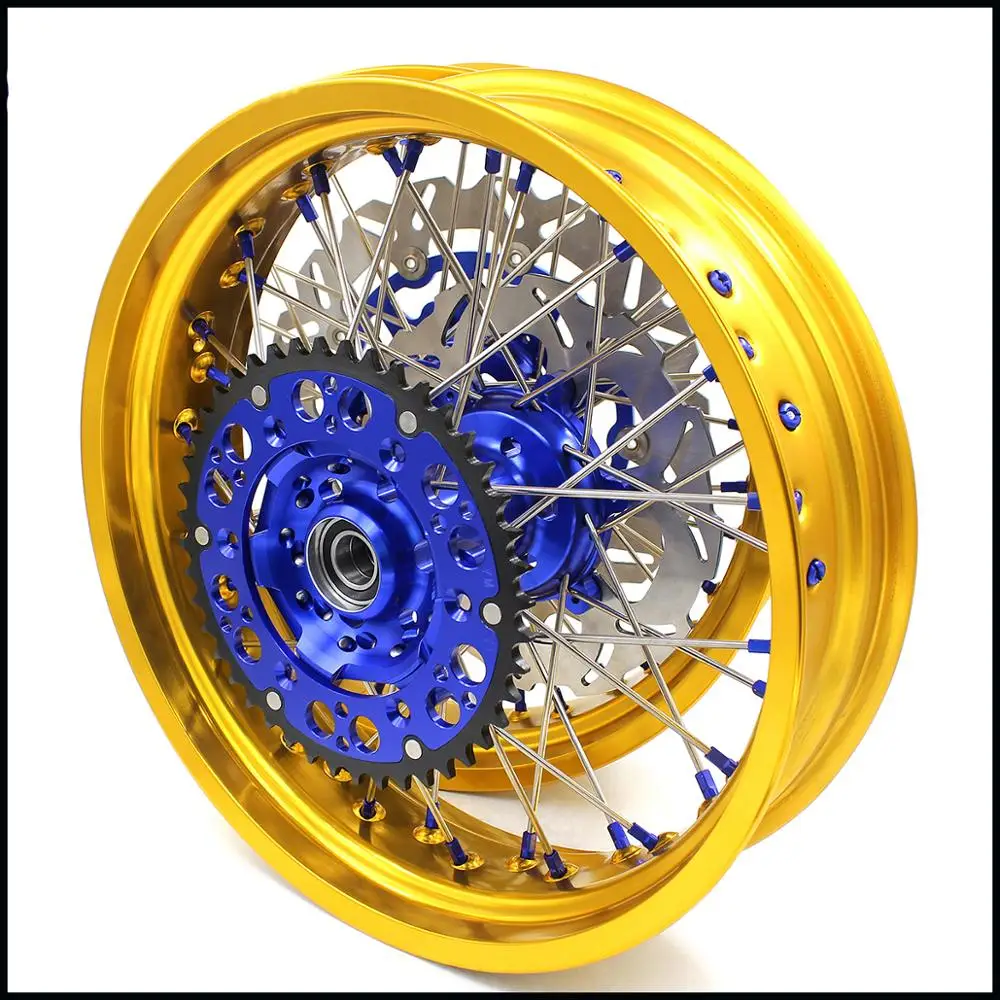 3 5/5 0 17 дюймов. Комплект колес SUPERMOTO для SUZUKI DRZ400 DRZ400E DRZ400S передний диск 320 мм золото