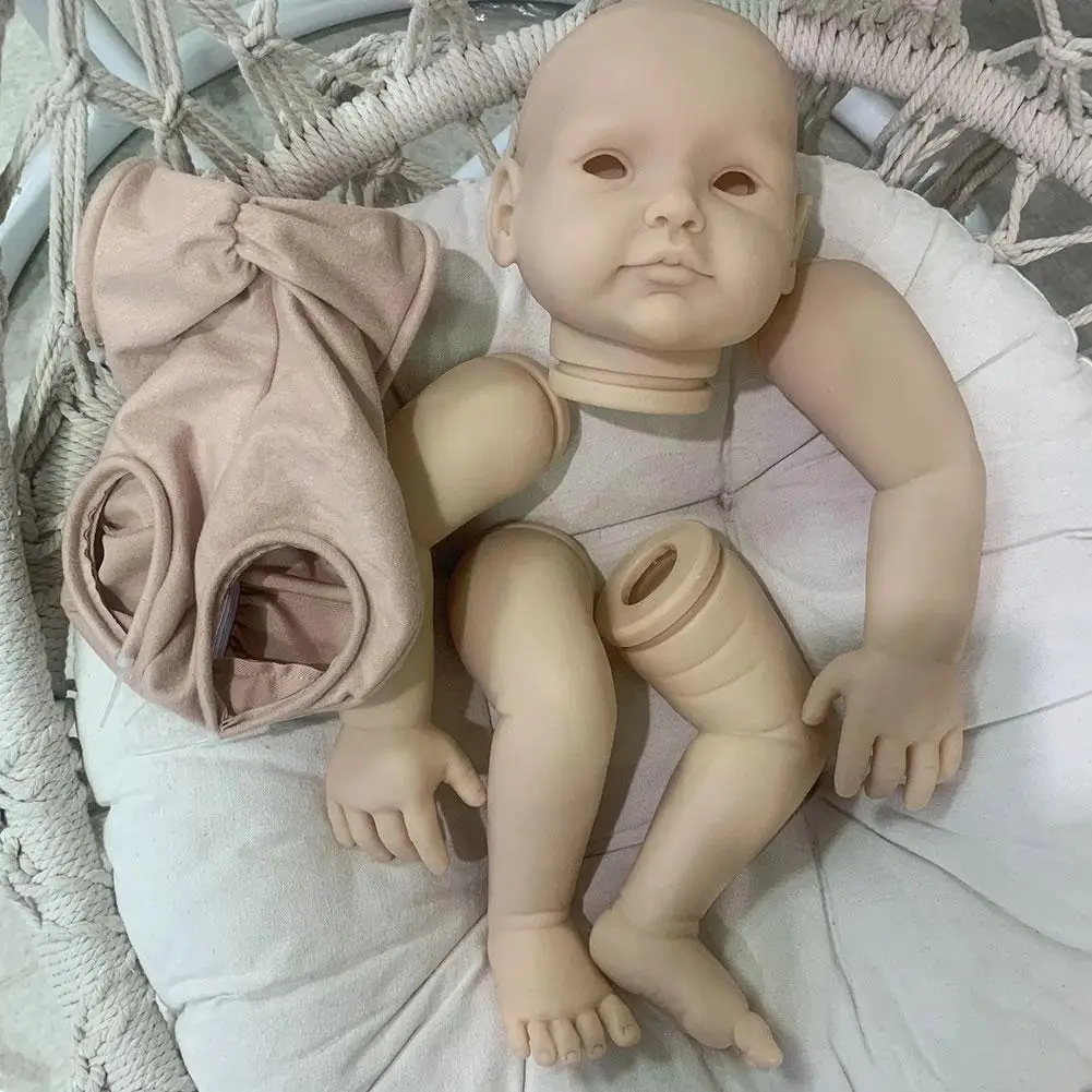 

22-inch Soft Vinyl Rebirth Dolls Kit Brightly Colored Cloth With Dolls And Eyes Christmas Decoration Parts Unfinished Body X7x4