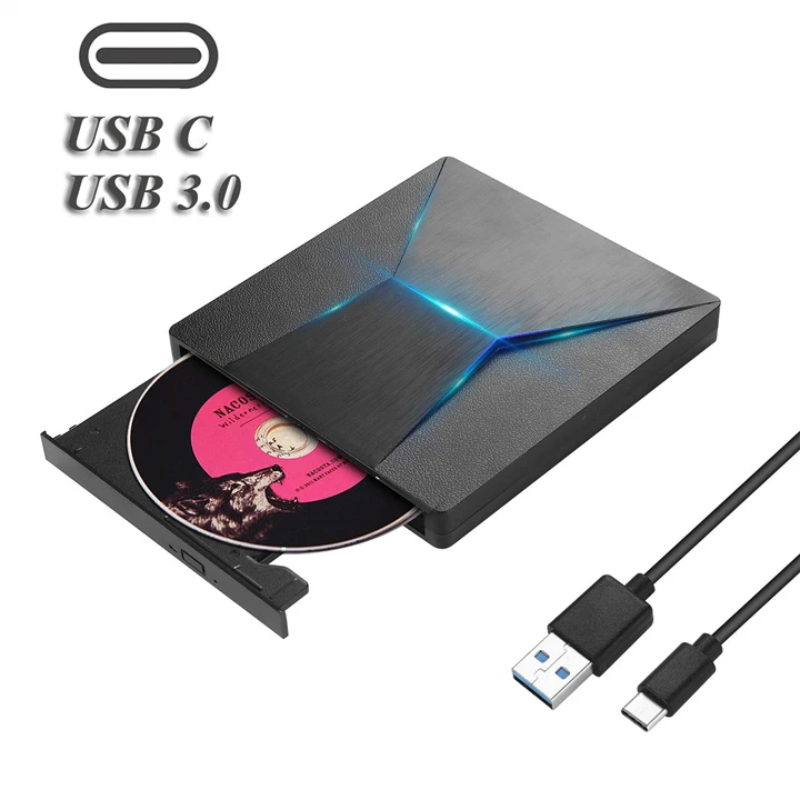 YAHEY USB 3,0 type C Внешний привод CD/DVD RW горелки оптический писатель плеер для Apple Mac book Pro Air ноутбука Windows диски