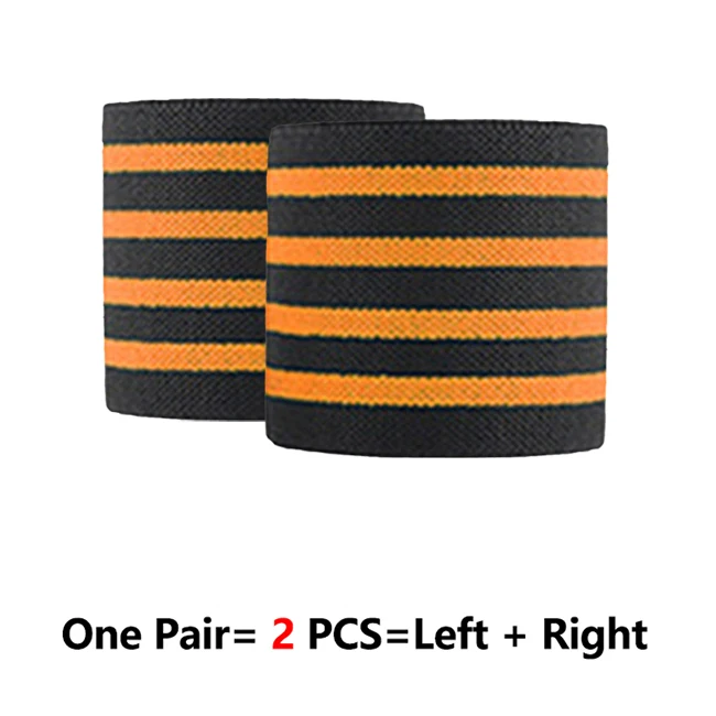 Orange Four Stripes ROEGADYN профессиональная Тяжелая атлетика 2 м эластичный наколенник фитнес наколенник поддерживающий фиксатор тяжелый вес приседания тренировочный наколенник - Цвет: Orange Four Stripes