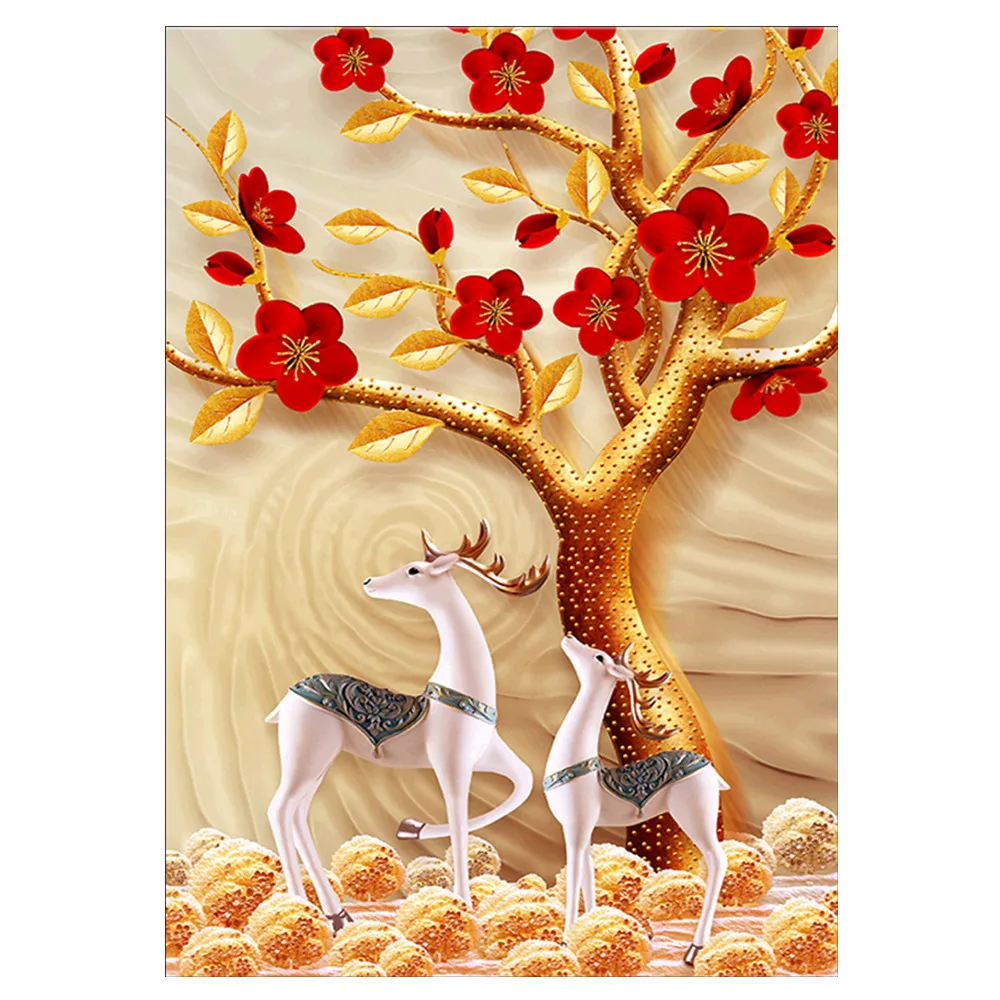 Алмазная мозаика 5D сделай сам с изображением животных и оленя|Алмазная вышивка| |