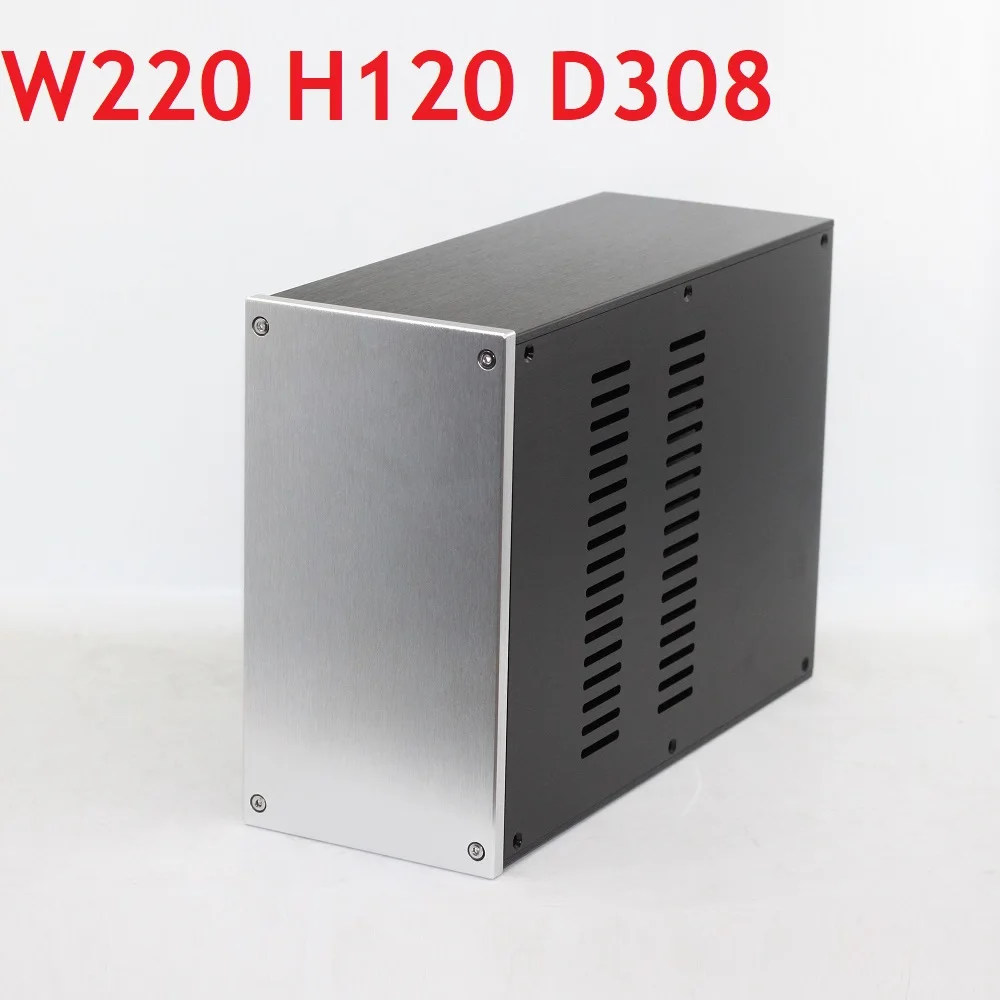 Размер D308 W220 H120mm DAC усилитель чехол алюминиевый корпус источник питания DIY AMP Box CJ