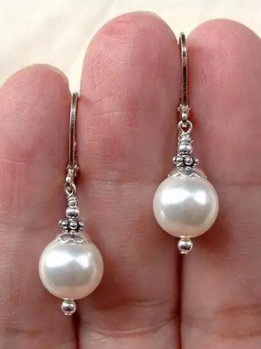 Бесплатная доставка&gt Красивые серьги ручной работы из натурального жемчуга