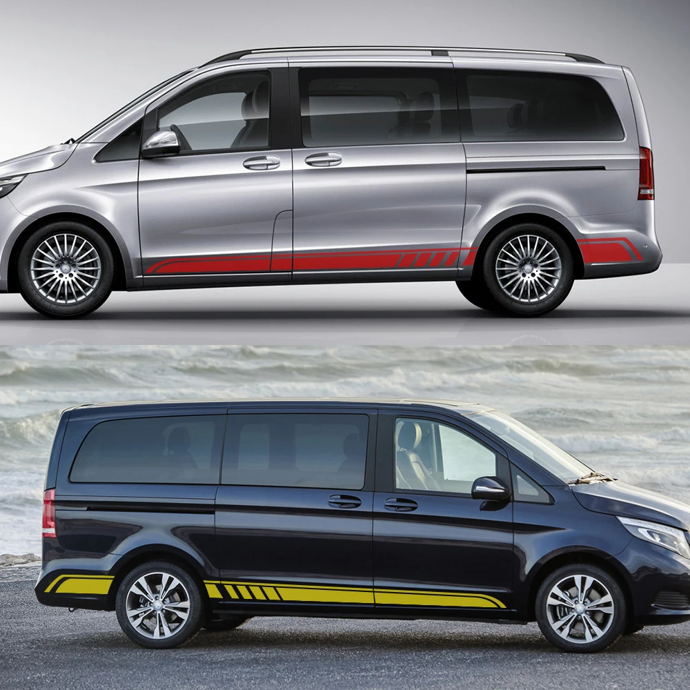 2 шт. для Mercedes Benz Vito Viano V Class w447 v260 автомобильная наклейка с длинной полосой сбоку