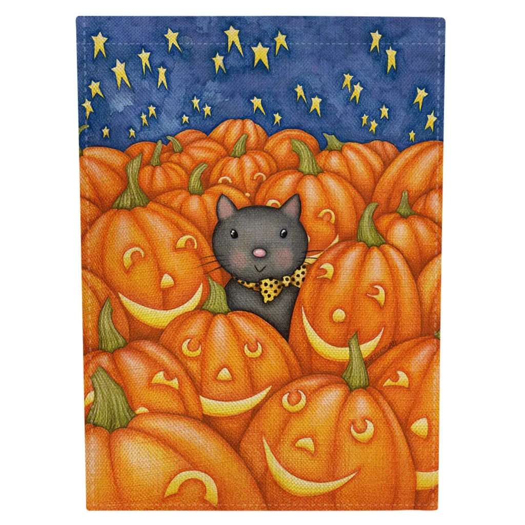 Хэллоуин сад флаг Тыква двухсторонние брезентовые флажки открытый газон Декор