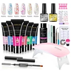 Набор для маникюра Limegirl, набор из полигеля, 15 мл, форма для кончиков ногтей, инструмент для маникюра, набор для наращивания ногтей