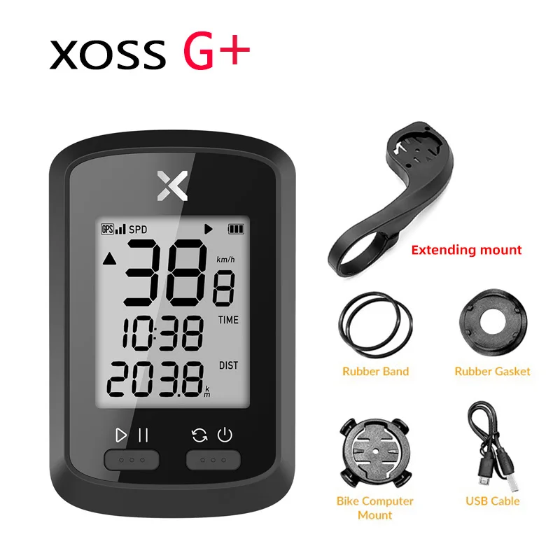 

XOSS GPS Cycling Computer G+ Wireless Speedometer Bluetooth Cycle Tracker Waterproof Road Bike MTB Bicycle Odometer