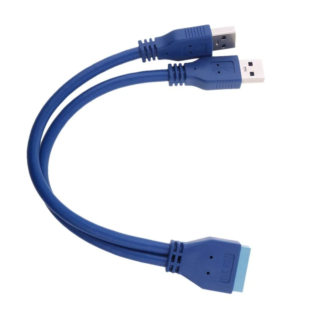 2 портовый USB3.0 двойной USB 3 0 A материнская плата штекер 20 контактный кабель адаптер