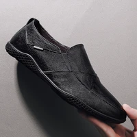 men casual leather loafer shoes men breathable soft comfortable driving shoes men moccasins footwear fashion peas shoes