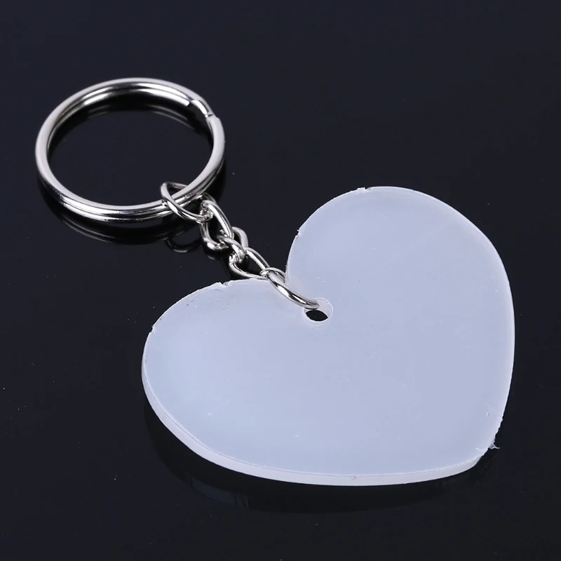 

G2AF Acrylic Transparent Star Heart Oval Discs Keychain Blanks Tassel Jewelry Making