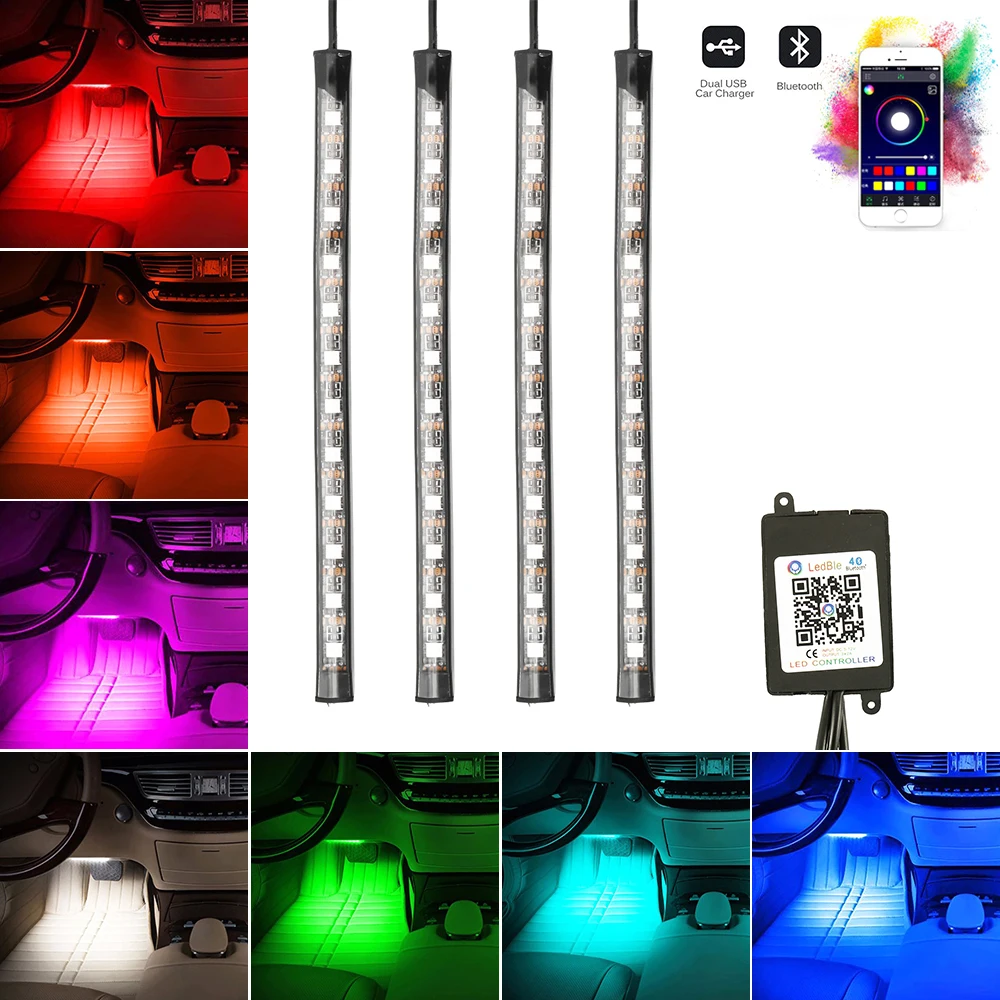 Фары Bluetooth красочные световые полосы водонепроницаемые светодиодные неоновые