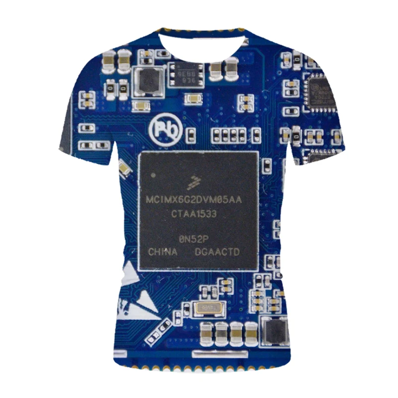 

New market circuit graphic 3d T shirt men women fashion hip-hop T-shirt street pullover t-shirt circuit board Print Tops tshirt