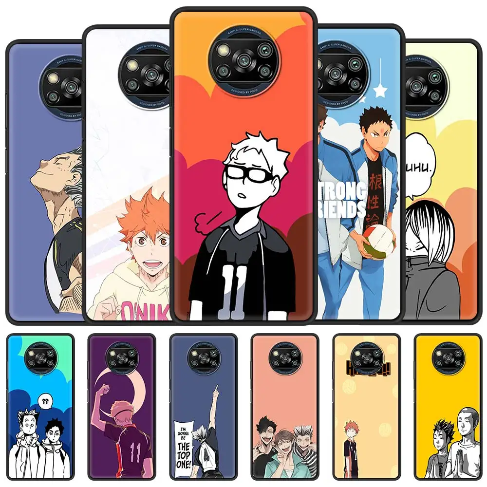 

Anime haikyuu Fashion Phone Case For Xiaomi Mi Poco X3 NFC M3 Pro 11 Note 10 10T 9 Lite CC9 CC9E Pro Soft Black Shell Cover