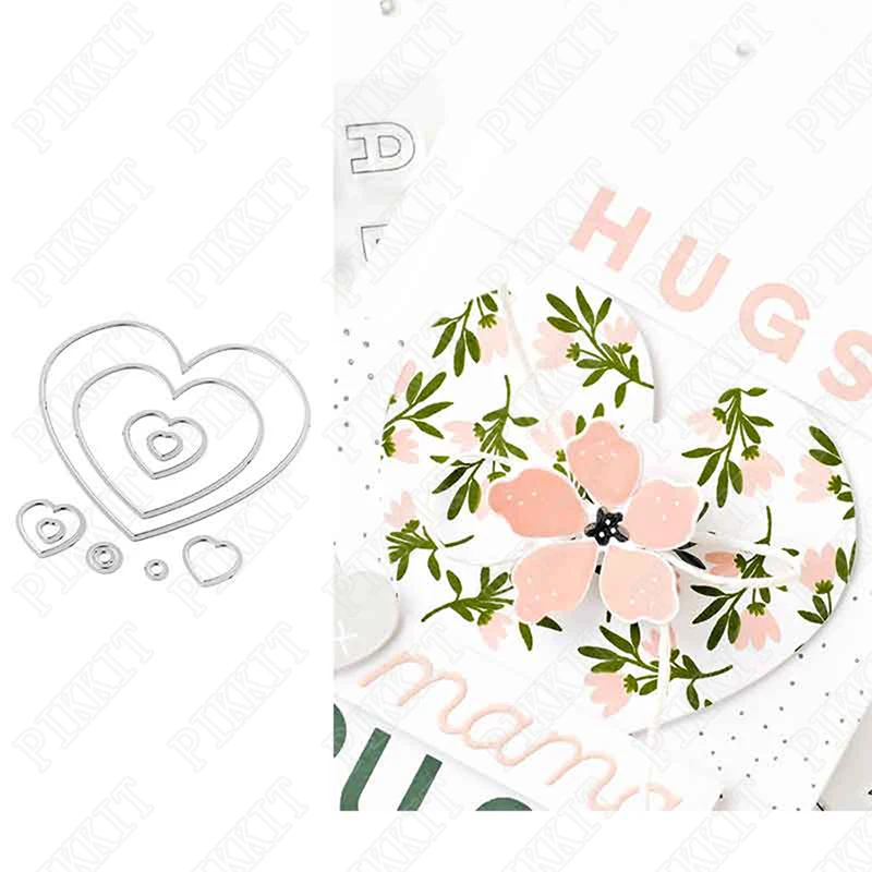 

Love Pattern Metal Cutting Dies andScrapbook Diary Decoration Embossing Template DIY Greeting Card Handmade 2021