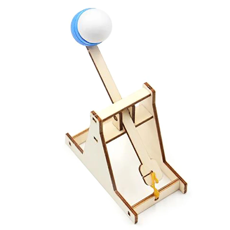 

Wooden Catapult Model Kit DIY Trebuchet Educational Science Assembly Building Blocks Toys for Children Physics Experiment Games