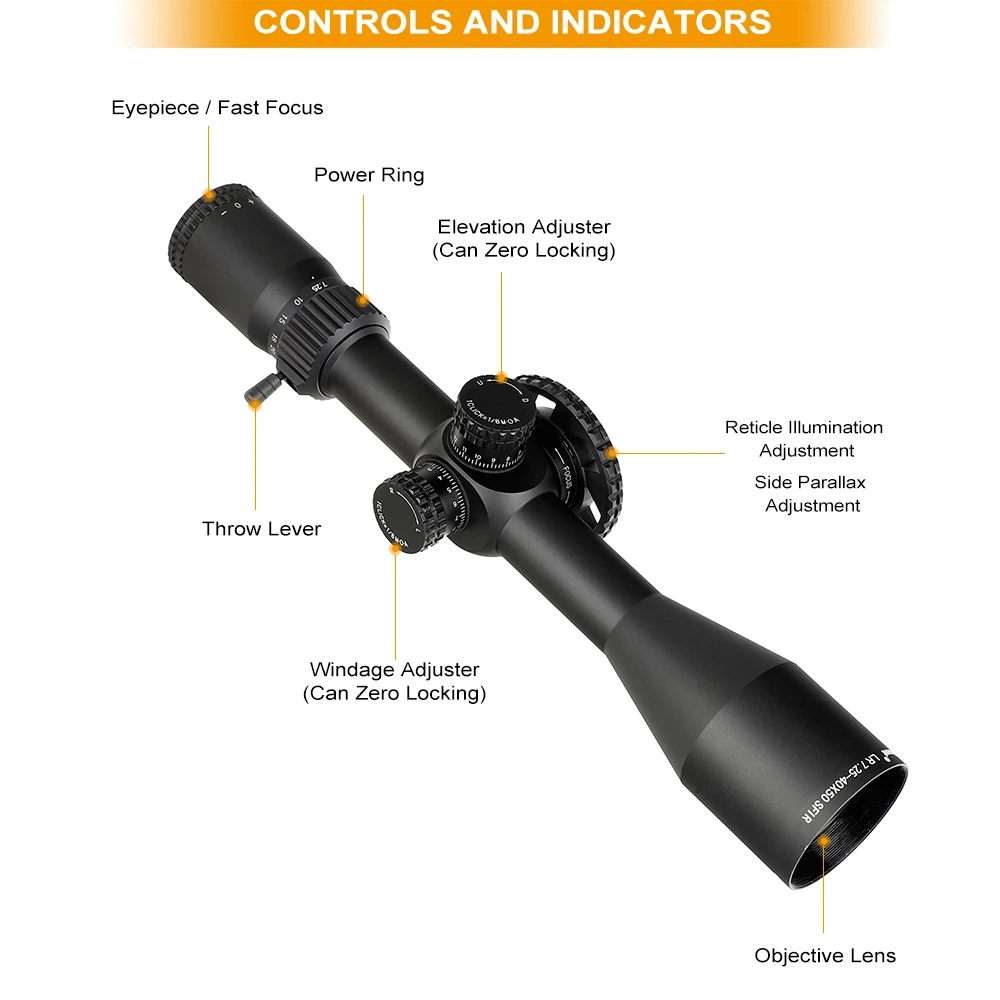 Ohhunt LR 7 25 40X50 SFIR охотничий прицел стеклянная гравированная сетка Красная