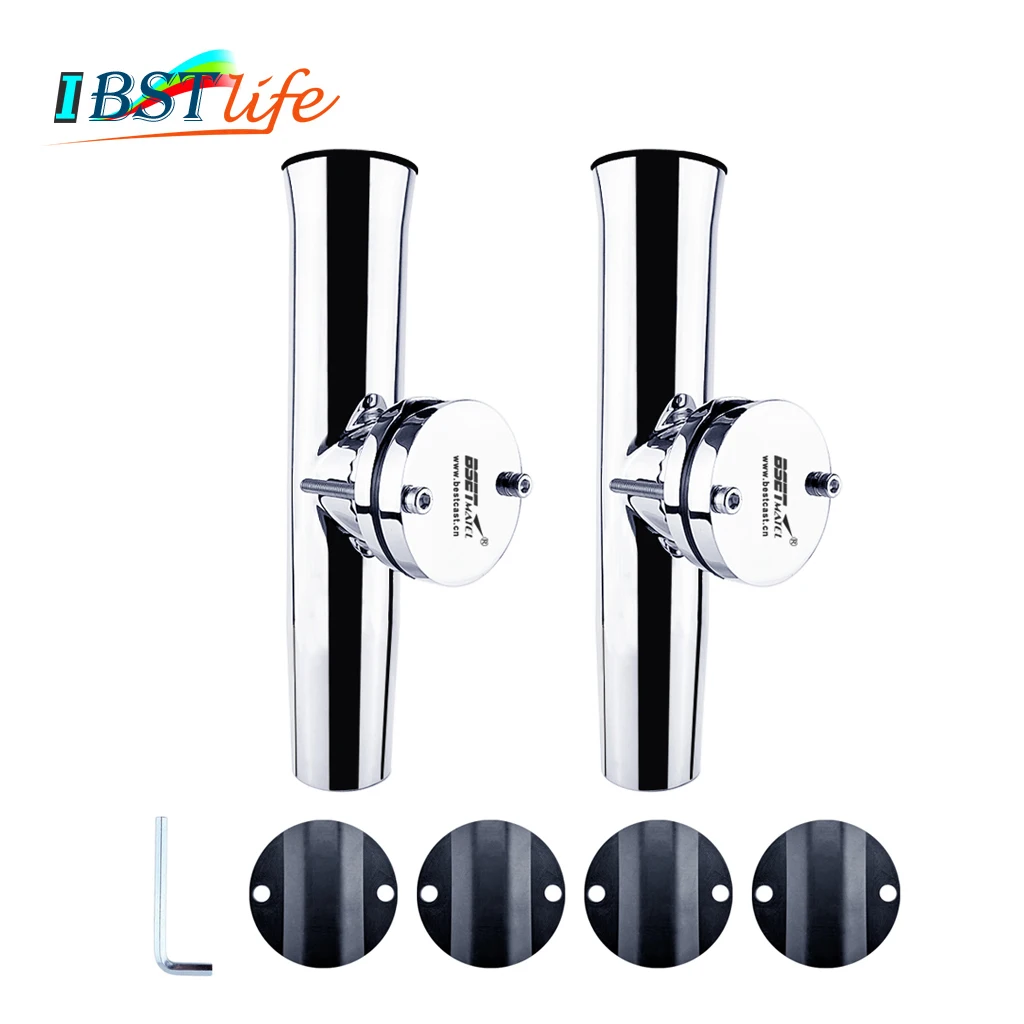 

2X Stainless Steel 316 Fishing Rod Rack Holder Rest Pole Bracket Support Rail Mount for 25 to 51mm Rail Marine Boat Accessories