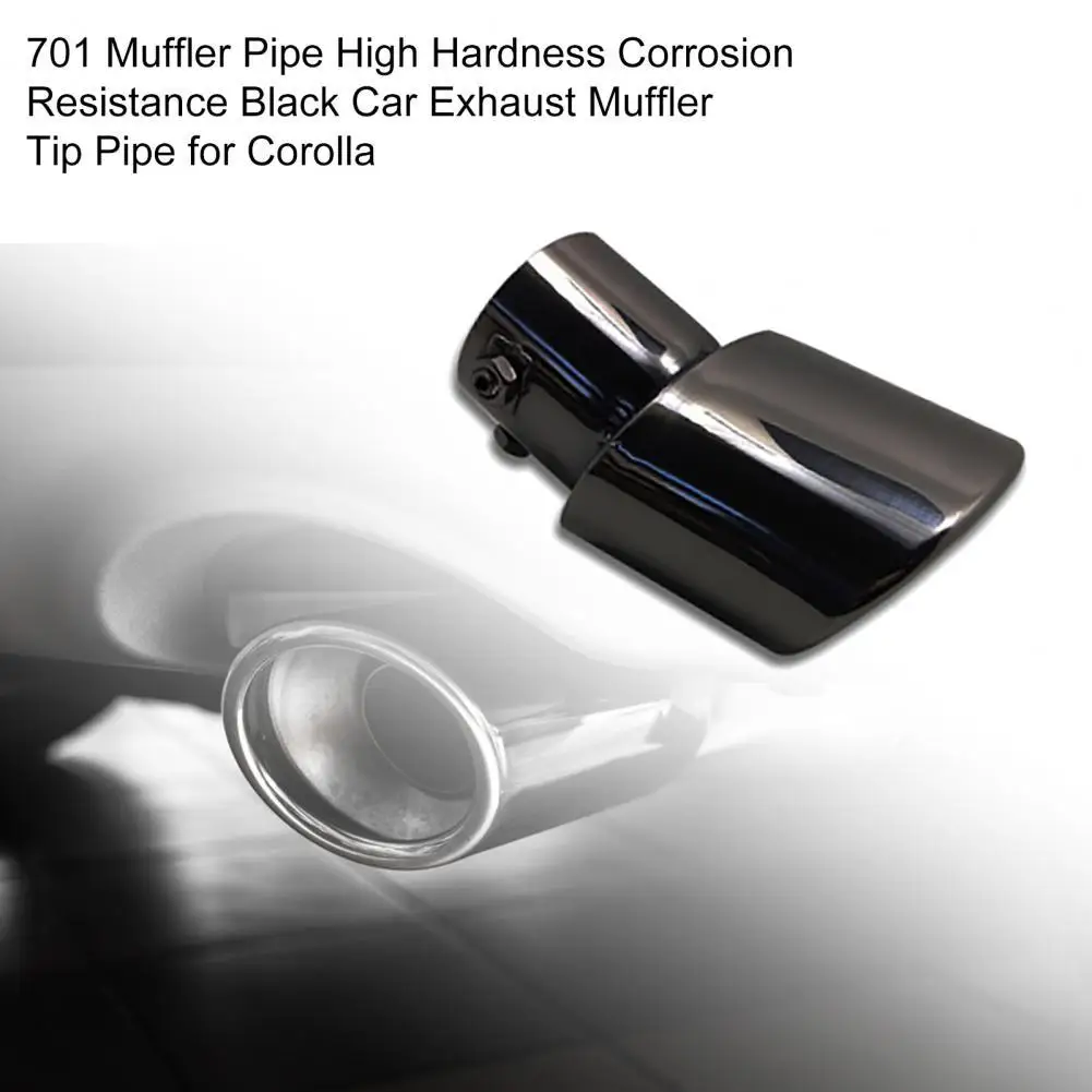

50% Hot Sales!!! 701 Muffler Pipe High Hardness Corrosion Resistance Black Car Exhaust Muffler Tip Pipe for Corolla