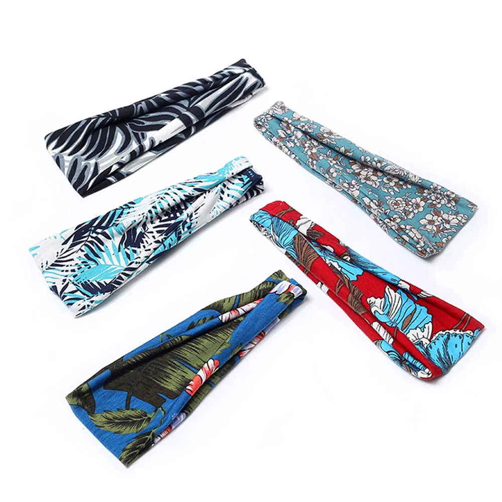 

Cotton Women Headpiece Stretch Hot Sale Turban Hair Accessories 1PC Headwear Yoga Run Bandage Hair Bands Headbands Wide Headwrap