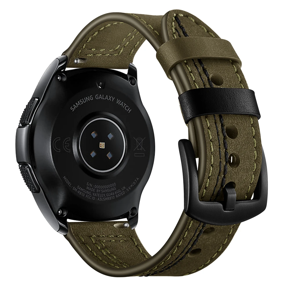 Ремешок из натуральной кожи для Samsung Galaxy Watch 46 мм 42 мм|Ремешки часов| |