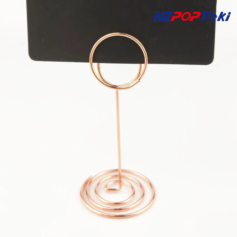 Metal POP Sign Signage Price Paper Card Promotion Display Label Small Memo Clips Holders Wire Winding Type Stable 50pcs