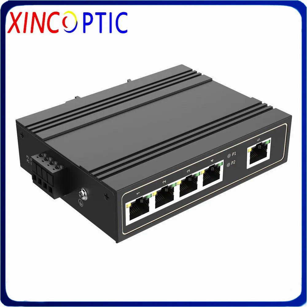 5RJ45 10/100/м промышленный Ethernet коммутатор неуправляемый 5 портов Gigabit сетевой POE |