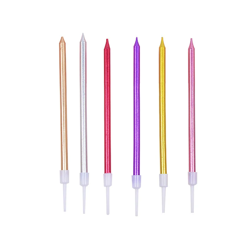 Коробка содержит 6 шт. золотых свечей для дня рождения красочные маленькие свечи