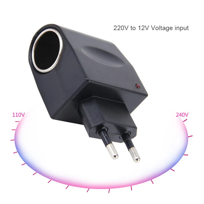 2021 AC 220V To DC 12V EU US Plug Converter автомобильный прикуриватель настенный адаптер для
