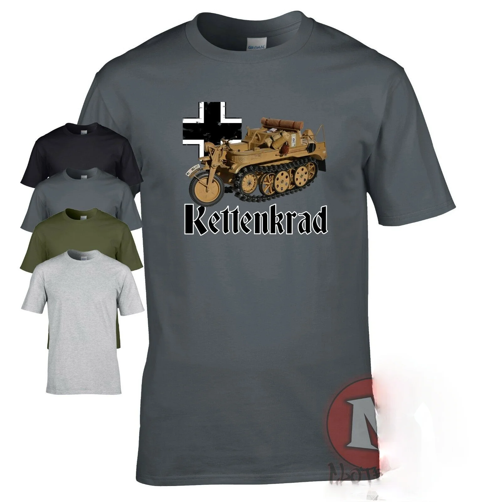 

Kettenkrad halftrack motorcycle WW2 German military armour Men T-shirt World Tanks