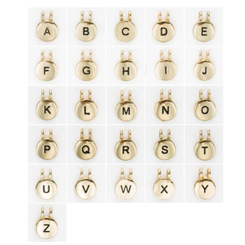 26 Алфавит диск письмо Начальная ожерелье A- Z буква штампованное имя слово цепь