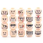 Конструктор MOC WW2, Аксессуары для сборки головы лица, поврежденное лицо